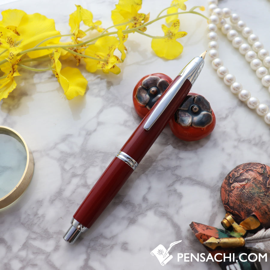 PILOT Vanishing Point Capless Special Alloy Fountain Pen - Deep Red - PenSachi Japanese Limited Fountain Pen