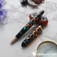 PLATINUM President Raden Urushi Fountain Pen - Urokomon - PenSachi Japanese Limited Fountain Pen