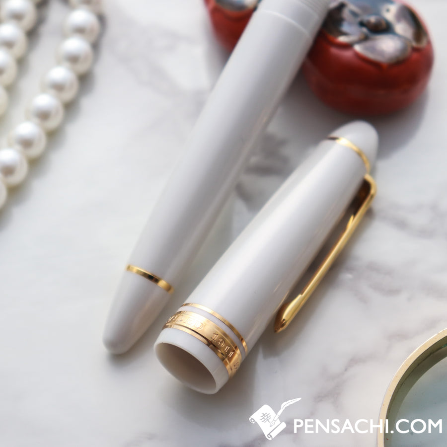 SAILOR 1911 Large (Full size)  Fountain Pen - White Gold - PenSachi Japanese Limited Fountain Pen