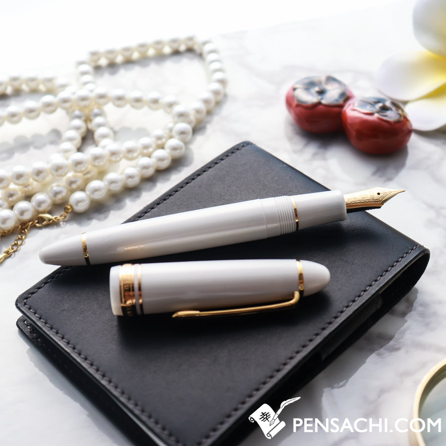 SAILOR 1911 Large (Full size)  Fountain Pen - White Gold - PenSachi Japanese Limited Fountain Pen