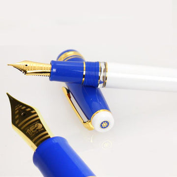 SAILOR Limited Edition Pro Gear Classic Realo Fountain Pen - White Blue - PenSachi Japanese Limited Fountain Pen