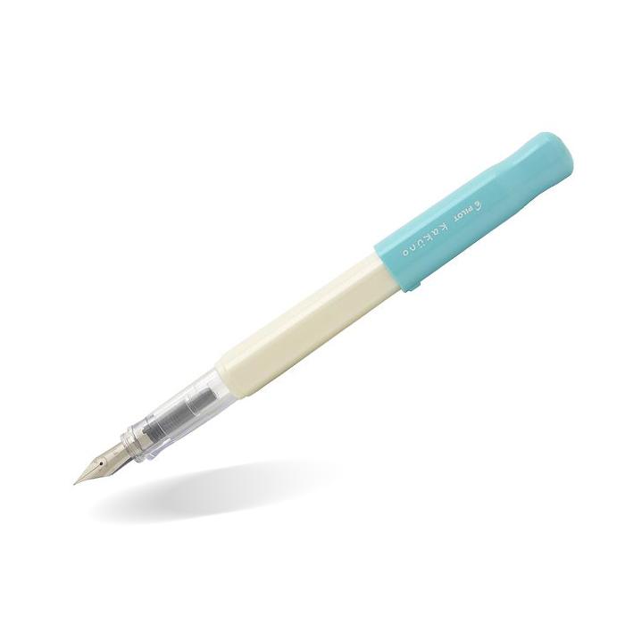PILOT Kakuno Fountain Pen - White Soft Blue - PenSachi Japanese Limited Fountain Pen