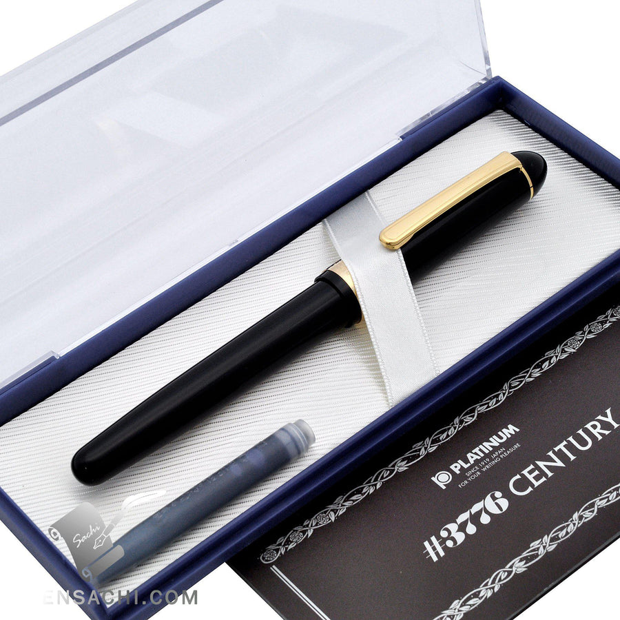PLATINUM #3776 Century Balance Fountain Pen - Black - PenSachi Japanese Limited Fountain Pen