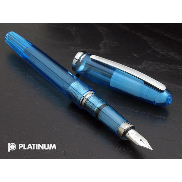 PLATINUM Balance Fountain Pen - Crystal Blue - PenSachi Japanese Limited Fountain Pen