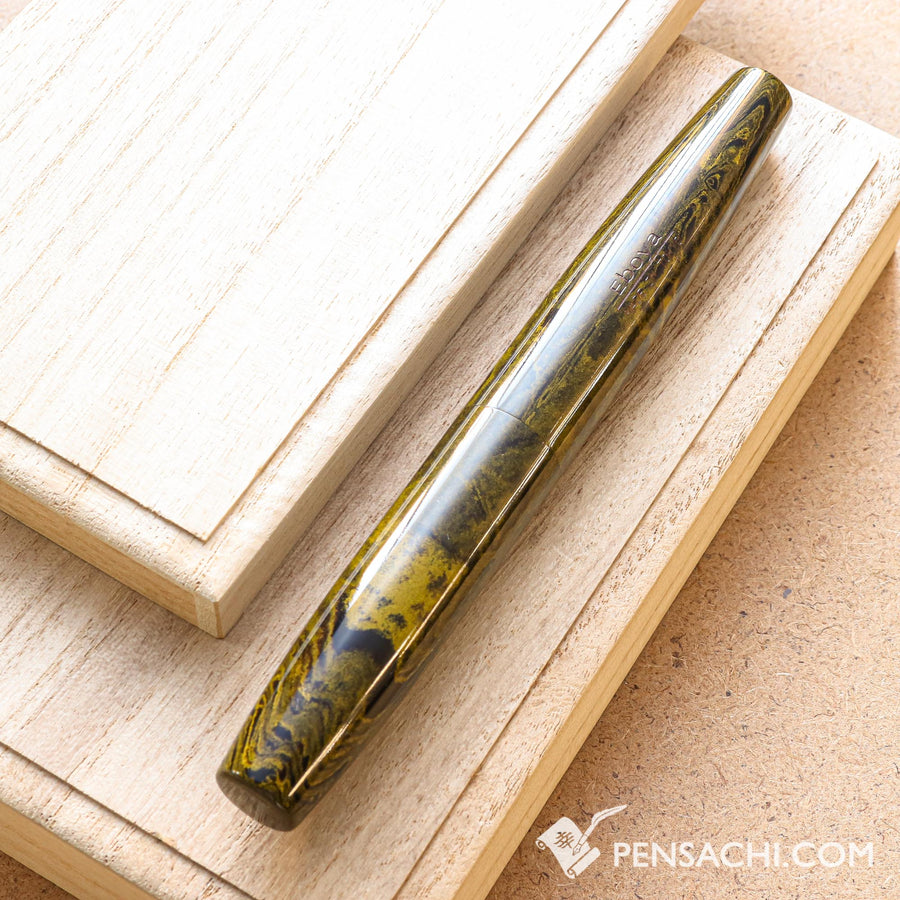 EBOYA Hakobune (Large) Ebonite Fountain Pen - Kogetsu Yellow - PenSachi Japanese Limited Fountain Pen