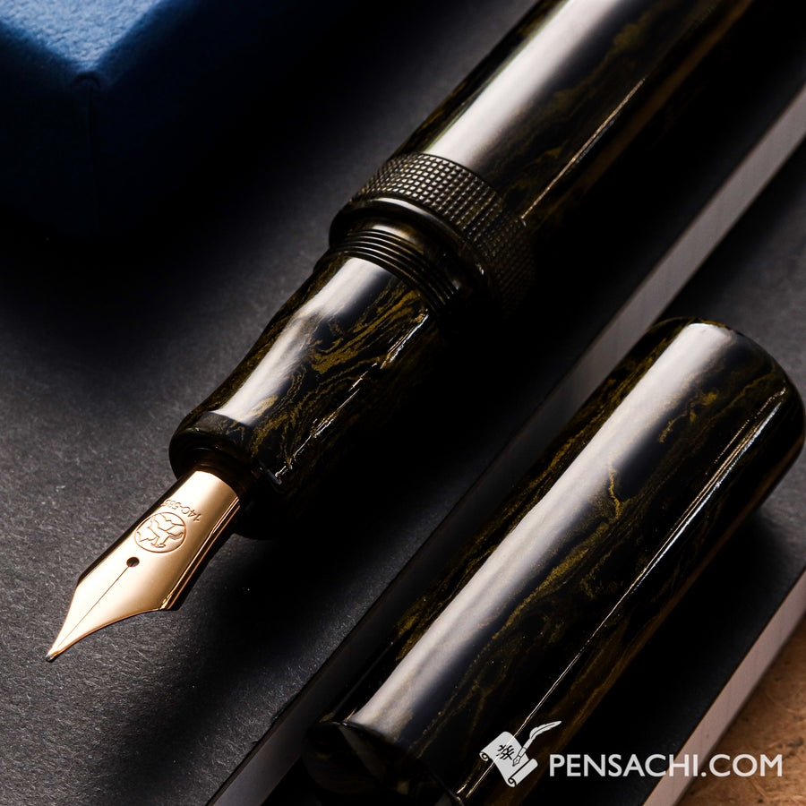 EBOYA Kyouka (Large) Ebonite Fountain Pen - Kougetsu Yellow - PenSachi Japanese Limited Fountain Pen