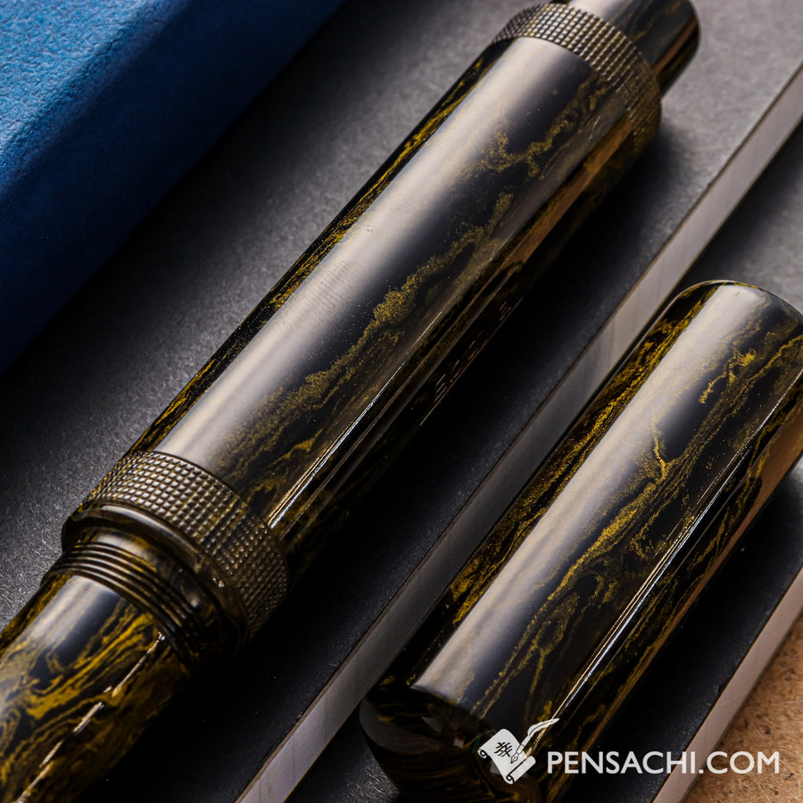 EBOYA Kyouka (Large) Ebonite Fountain Pen - Kougetsu Yellow - PenSachi Japanese Limited Fountain Pen