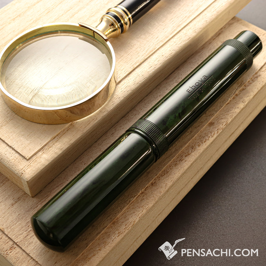 EBOYA Kyouka (Large) Ebonite Fountain Pen - Kumpuu Green - PenSachi Japanese Limited Fountain Pen