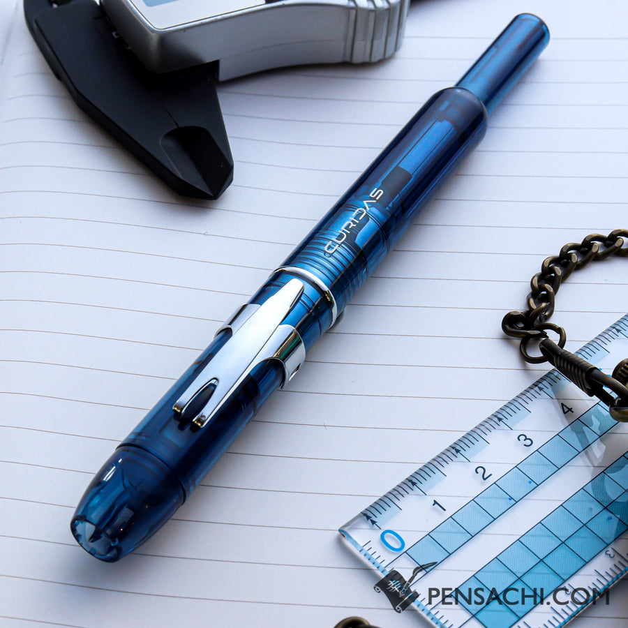 PLATINUM Curidas Demonstrator Fountain Pen - Abyss Blue - PenSachi Japanese Limited Fountain Pen