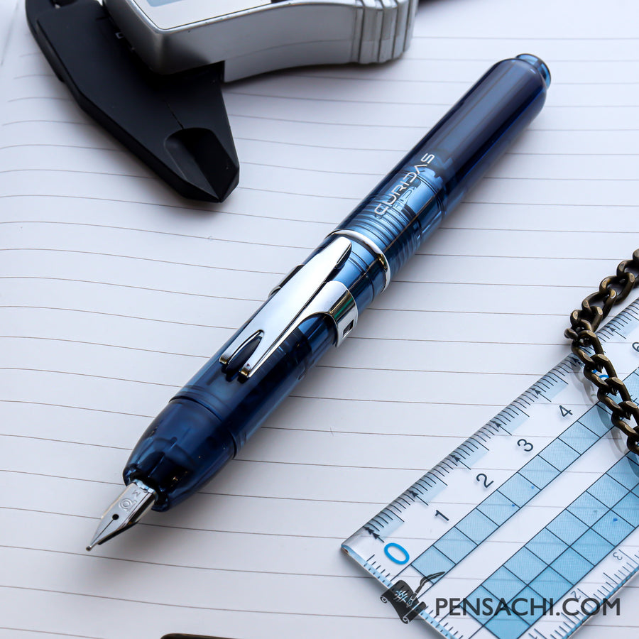 PLATINUM Curidas Demonstrator Fountain Pen - Abyss Blue - PenSachi Japanese Limited Fountain Pen