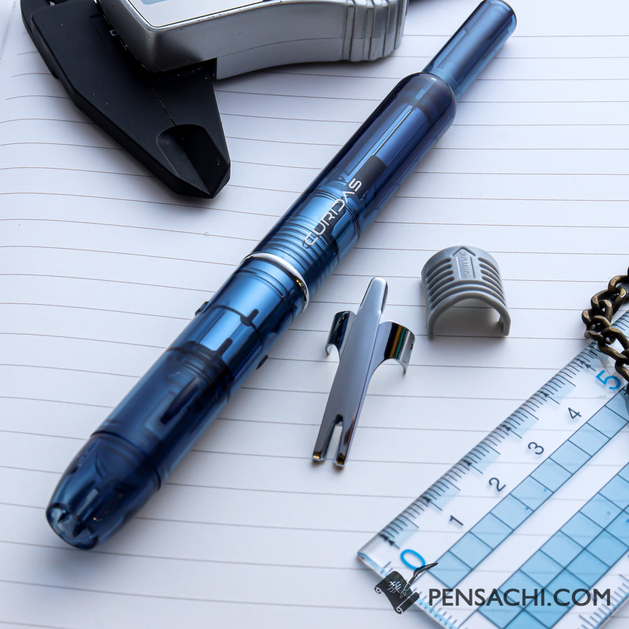 PLATINUM Curidas Demonstrator Fountain Pen - Abyss Blue - PenSachi Japanese Limited Fountain Pen