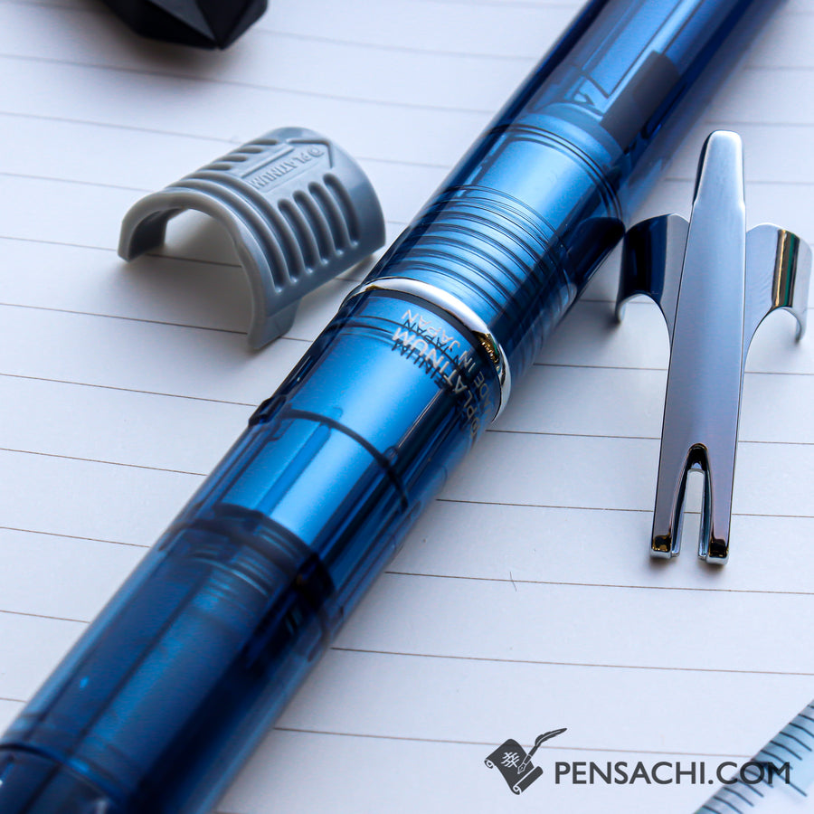 PLATINUM Curidas Demonstrator Fountain Pen - Abyss Blue - PenSachi Japanese Limited Fountain Pen