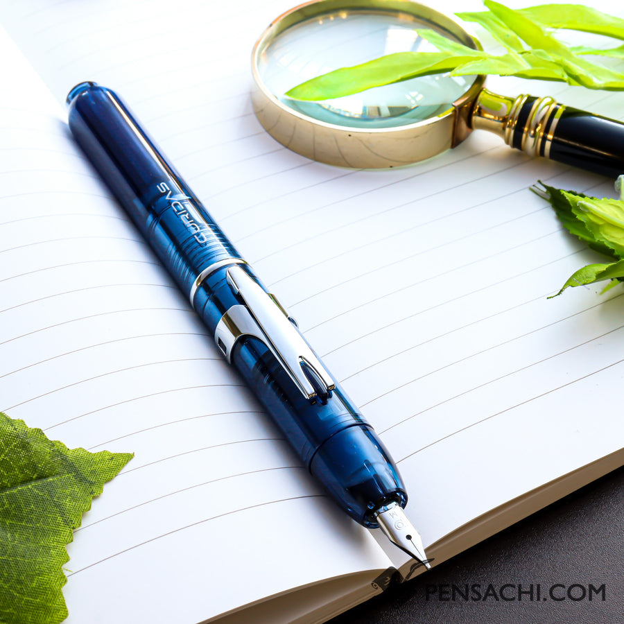 PLATINUM Curidas Demonstrator Fountain Pen - Abyss Blue - PenSachi Japanese Limited Fountain Pen