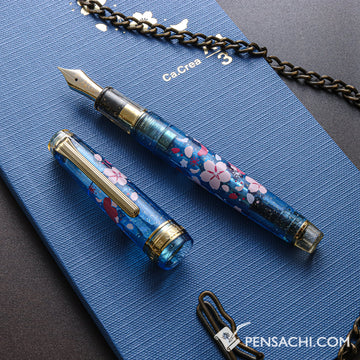 SAILOR Limited Edition Pro Gear Slim Demonstrator Sakura Set - Blue Gold - PenSachi Japanese Limited Fountain Pen