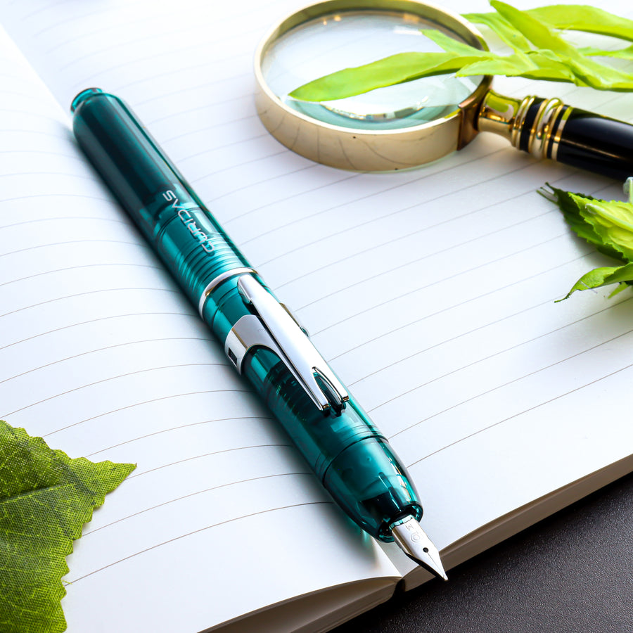 PLATINUM Curidas Demonstrator Fountain Pen - Urban Green - PenSachi Japanese Limited Fountain Pen