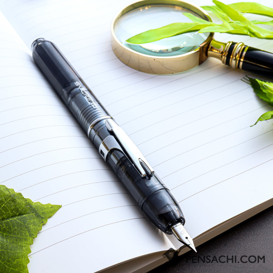 PLATINUM Curidas Demonstrator Fountain Pen - Graphite Smoke - PenSachi Japanese Limited Fountain Pen