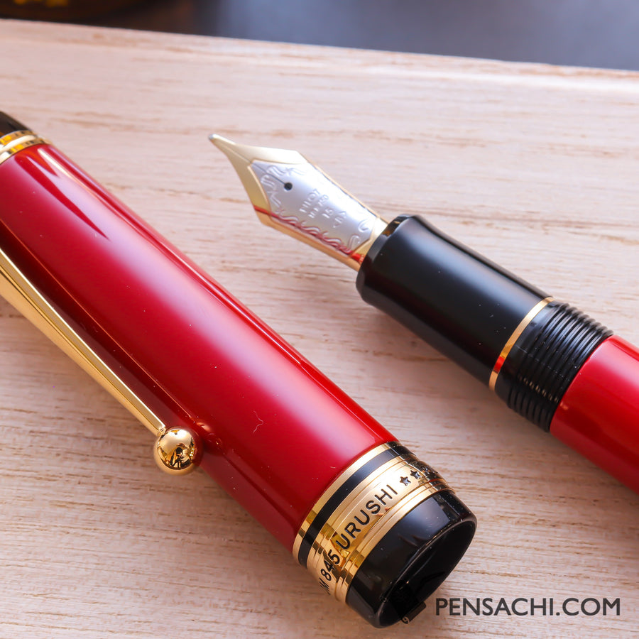 PILOT Custom 845 Fountain Pen - Shu Vermillion - PenSachi Japanese Limited Fountain Pen