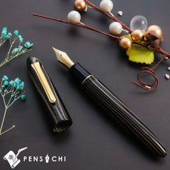 SAILOR Limited Edition King of Pens 1911 Ebonite Fountain Pen - Black Brown - PenSachi Japanese Limited Fountain Pen