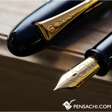 Namiki Urushi Lacquer Black No.20 18kt Gold nib Fountain Pen - PenSachi Japanese Limited Fountain Pen