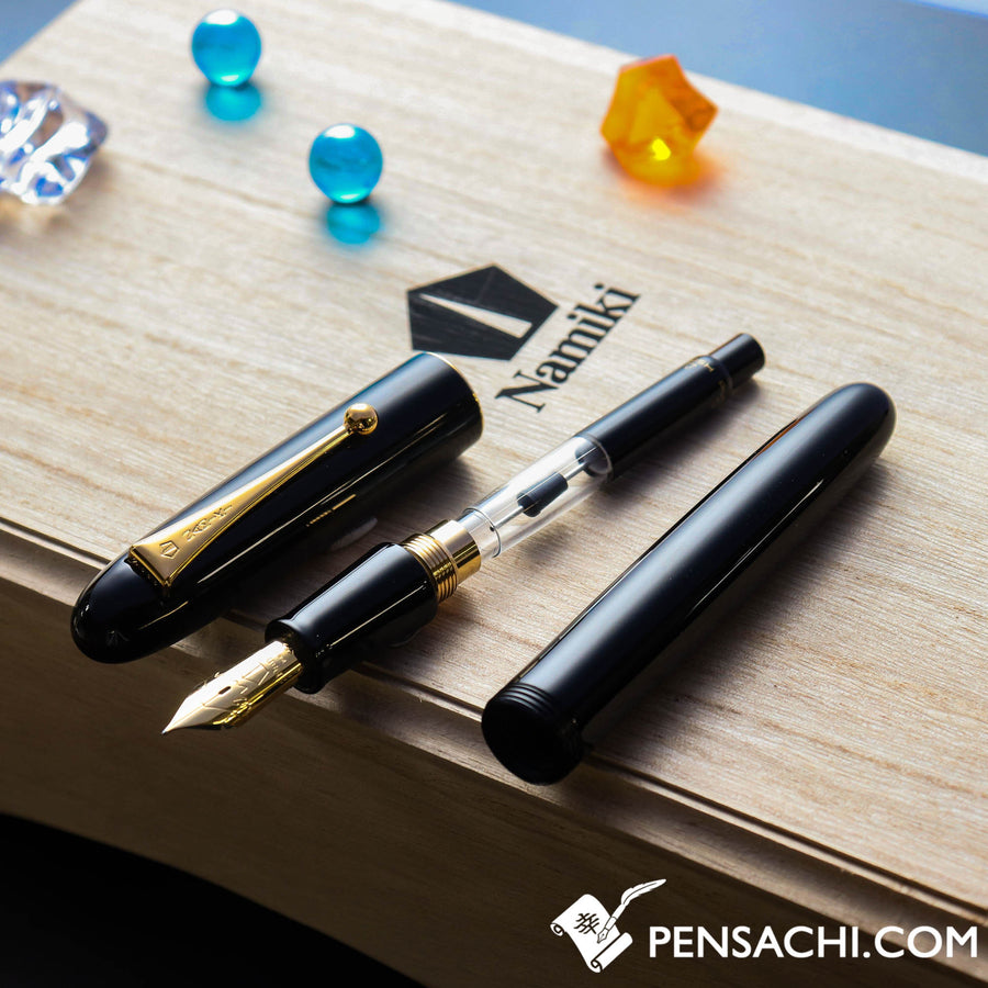 Namiki Urushi Lacquer Black No.20 18kt Gold nib Fountain Pen - PenSachi Japanese Limited Fountain Pen