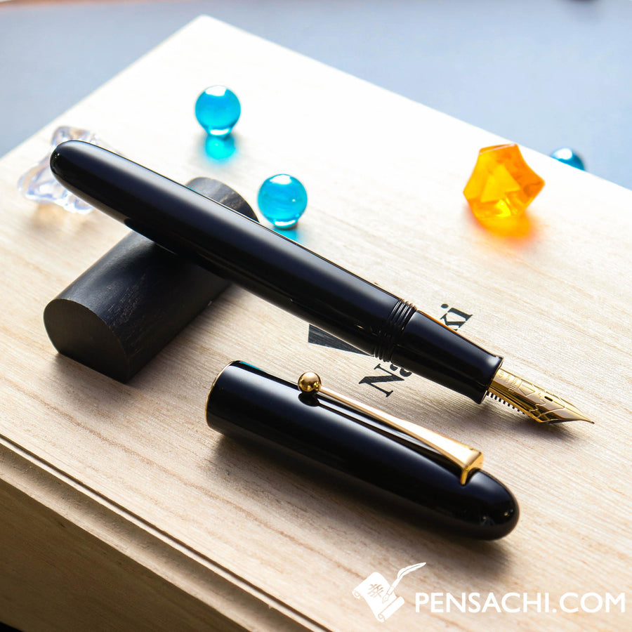 Namiki Urushi Lacquer Black No.20 18kt Gold nib Fountain Pen - PenSachi Japanese Limited Fountain Pen