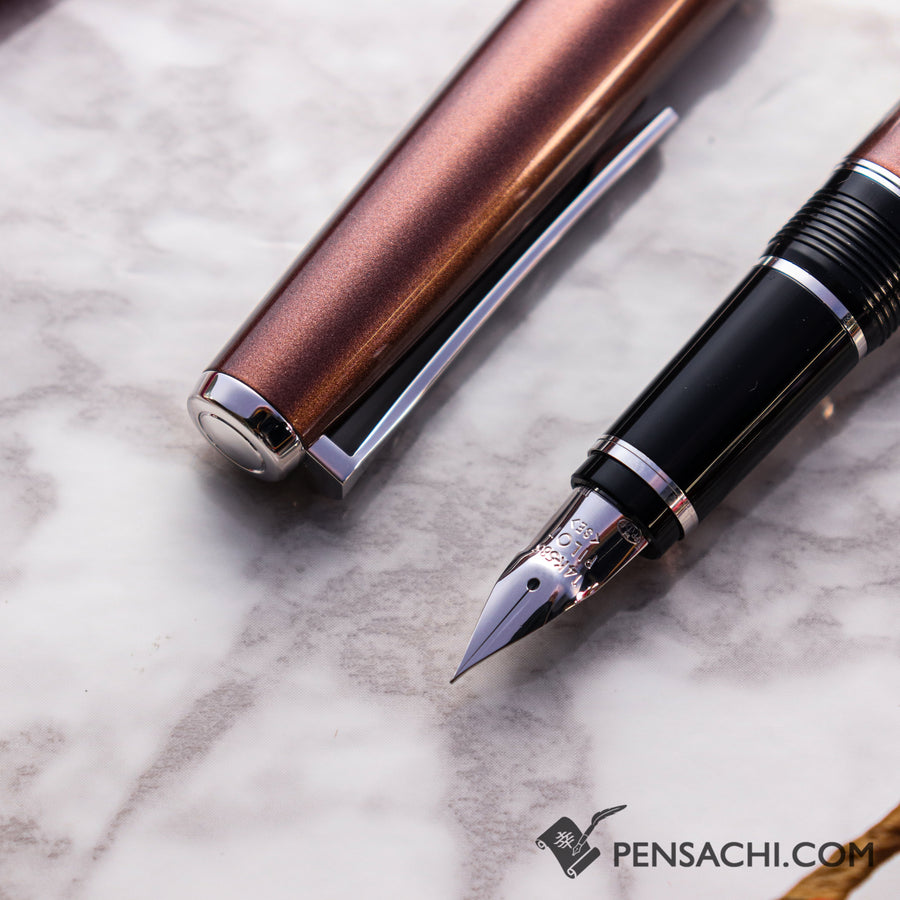 PILOT Falcon Elabo Metal Fountain Pen - Brown - PenSachi Japanese Limited Fountain Pen