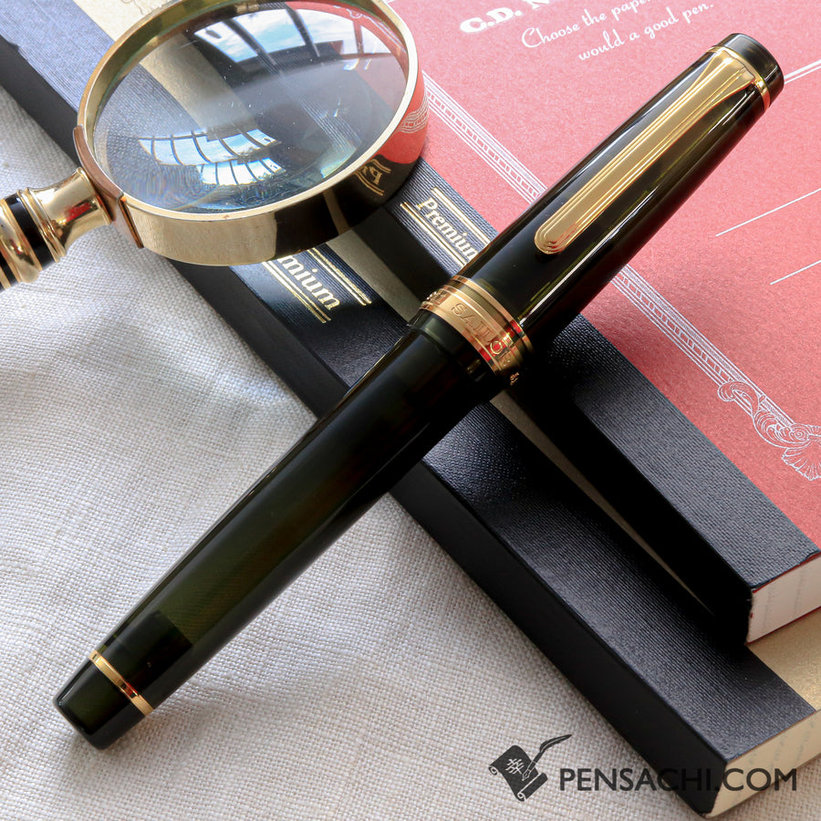 SAILOR Limited Edition Pro Gear Classic Demonstrator Fountain Pen - Dark Green - PenSachi Japanese Limited Fountain Pen