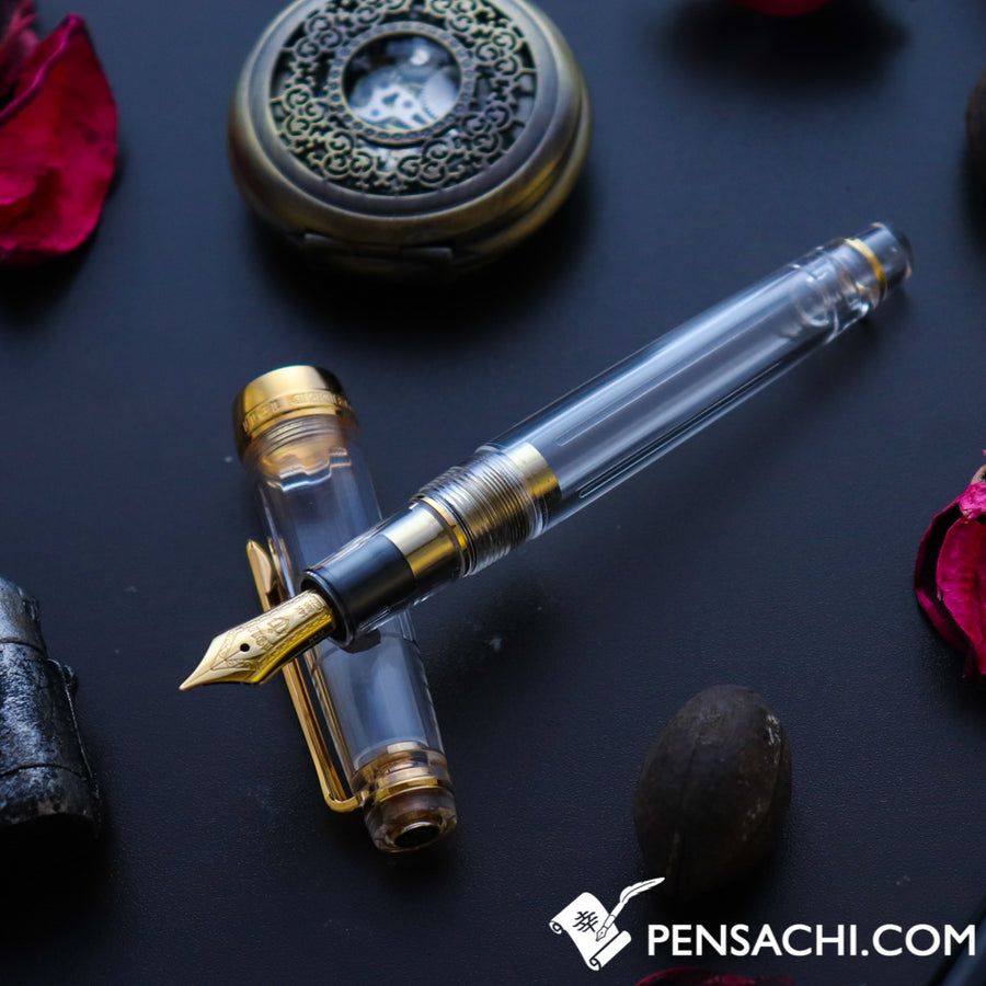 SAILOR Limited Edition Pro Gear Slim (Sapporo) Demonstrator Fountain Pen - Transparent Gold - PenSachi Japanese Limited Fountain Pen