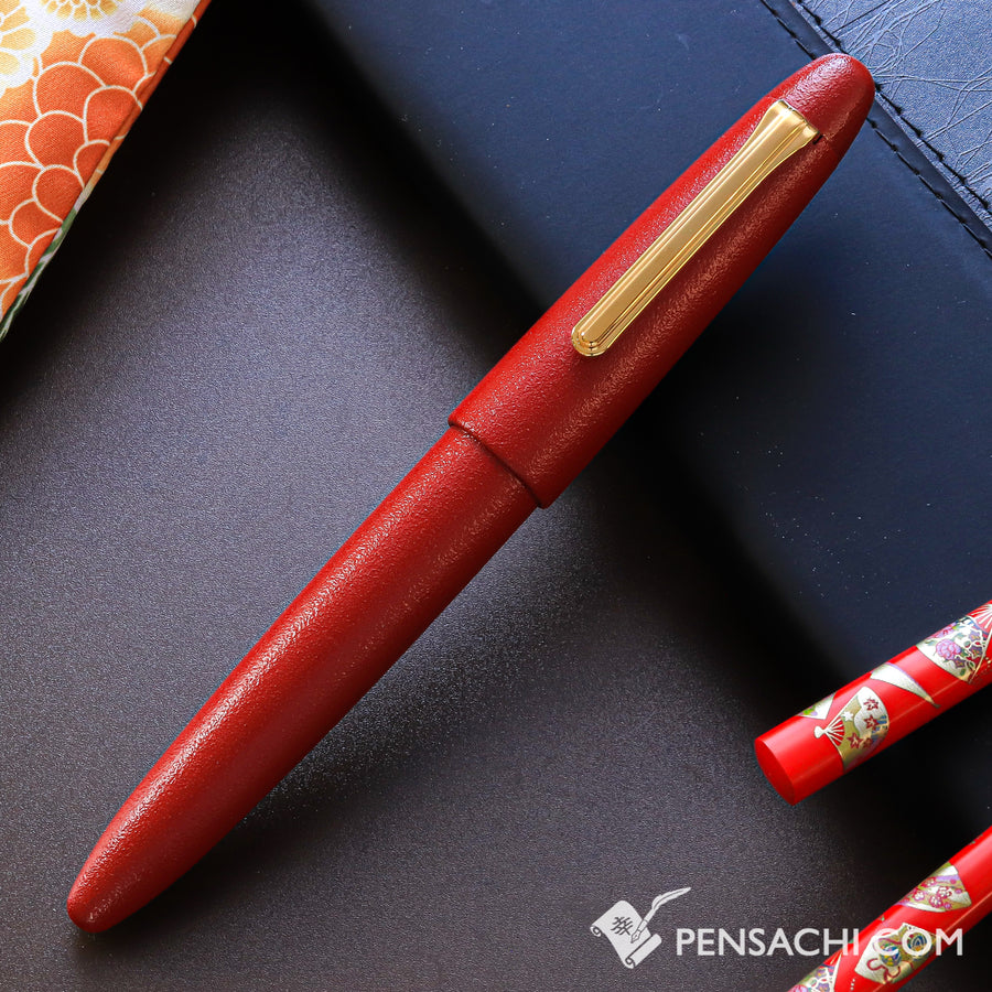 SAILOR King of Pens Urushi Makie Iro Miyabi Fountain Pen - Red - PenSachi Japanese Limited Fountain Pen