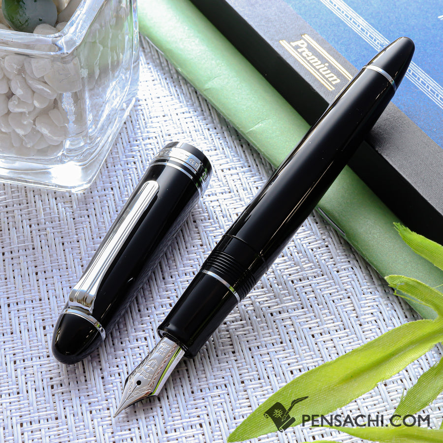 SAILOR 1911 Large (Full size) Fountain Pen - Black Silver - PenSachi Japanese Limited Fountain Pen