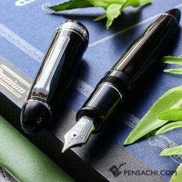 SAILOR 1911 Large (Full size) Fountain Pen - Black Silver - PenSachi Japanese Limited Fountain Pen