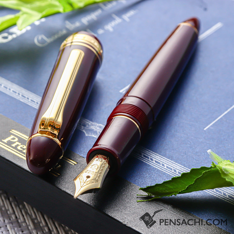 SAILOR 1911 Standard (Mid size) 21 Karat Gold Fountain Pen - Wine Red - PenSachi Japanese Limited Fountain Pen