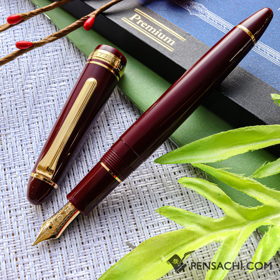 SAILOR 1911 Standard (Mid size) 21 Karat Gold Fountain Pen - Wine Red - PenSachi Japanese Limited Fountain Pen