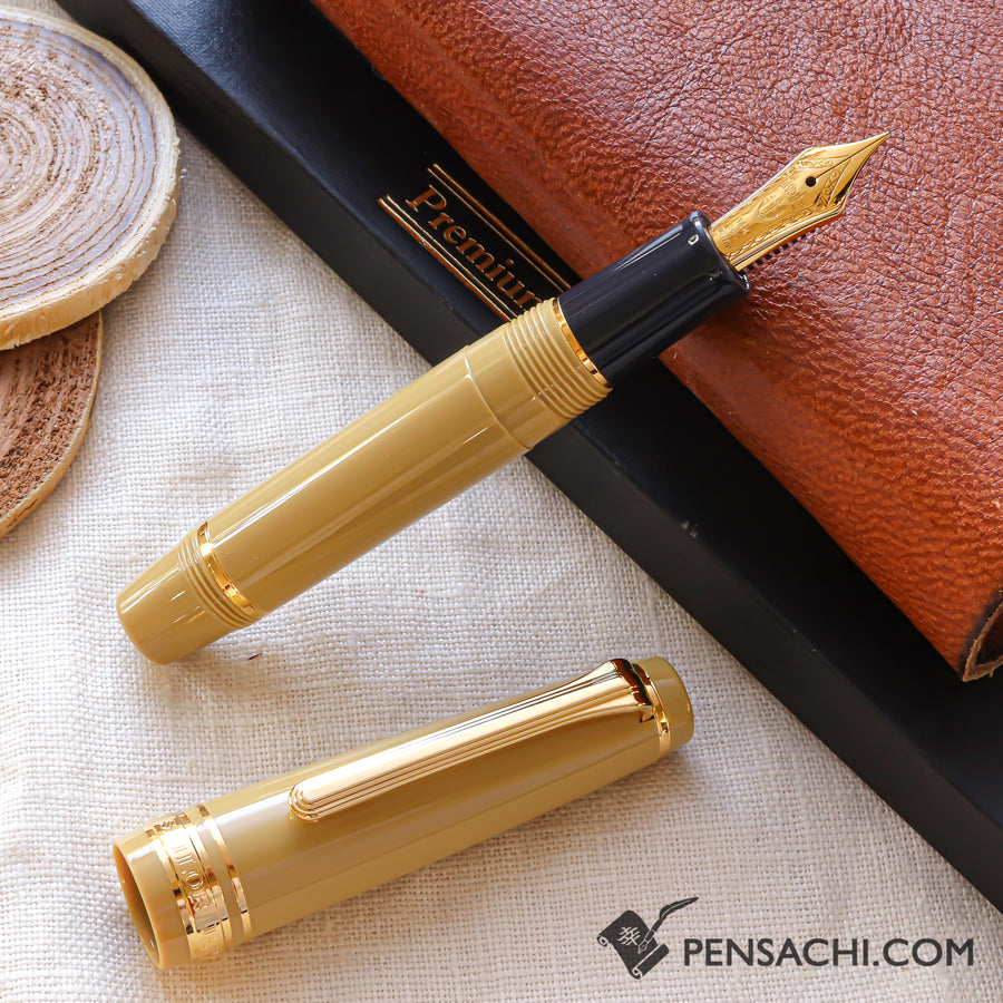 SAILOR Pro Gear Slim Mini Fountain Pen - Mustard Yellow - PenSachi Japanese Limited Fountain Pen