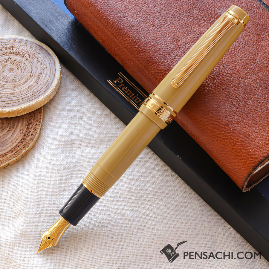 SAILOR Pro Gear Slim Mini Fountain Pen - Mustard Yellow - PenSachi Japanese Limited Fountain Pen