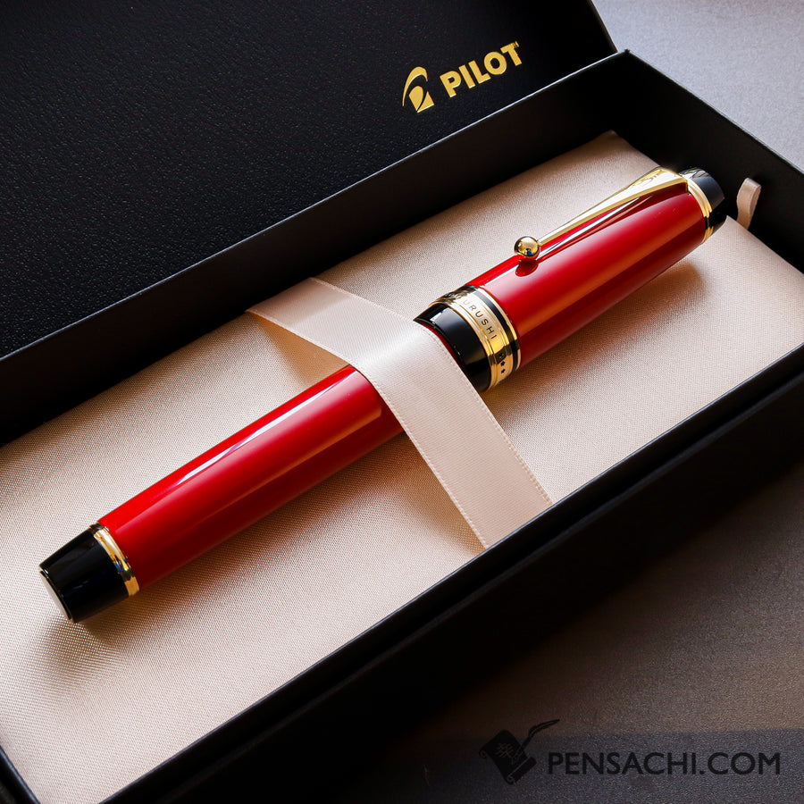 PILOT Custom Urushi Fountain Pen - Shu Vermillion - PenSachi Japanese Limited Fountain Pen