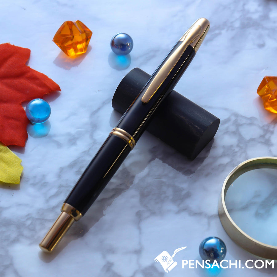 PILOT Vanishing Point Capless Gold Fountain Pen - Black - PenSachi Japanese Limited Fountain Pen