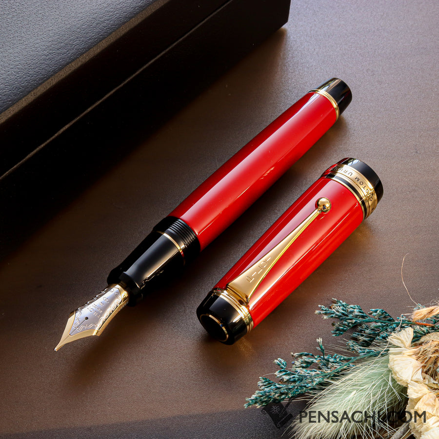 PILOT Custom Urushi Fountain Pen - Shu Vermillion - PenSachi Japanese Limited Fountain Pen