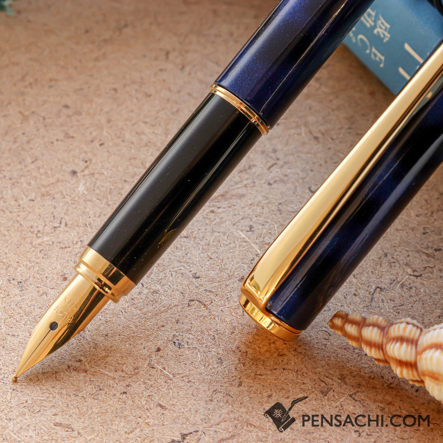 PILOT Cavalier Fountain Pen - Marble Blue - PenSachi Japanese Limited Fountain Pen