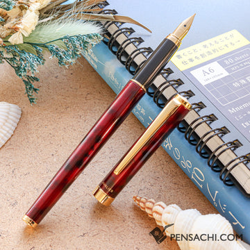 PILOT Cavalier Fountain Pen - Marble Red - PenSachi Japanese Limited Fountain Pen