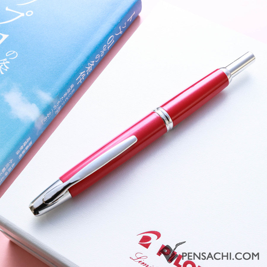 Buy PILOT Limited Edition Vanishing Point Capless - Red Coral 18k Gold nib fountain pen directly from Japan. Nib Size: F (Fine). Best price fountain pen. Origin Japan