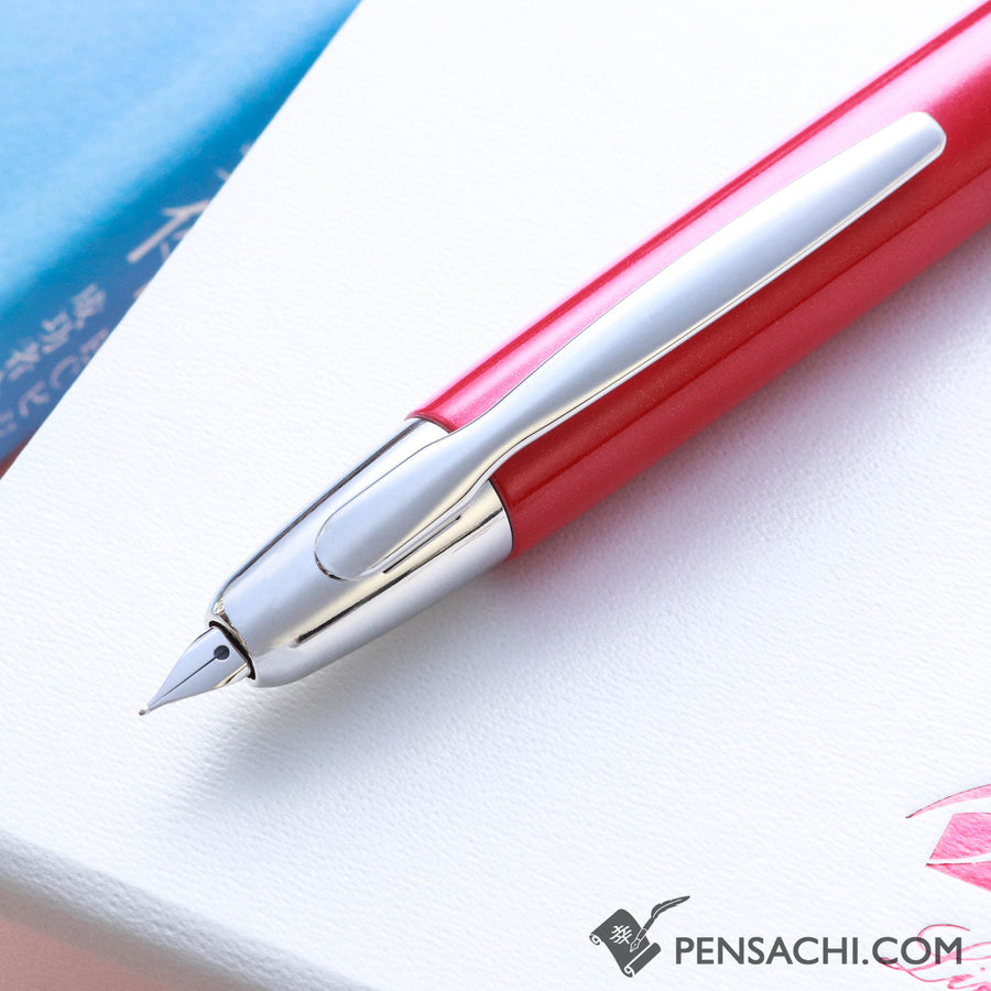 Buy PILOT Limited Edition Vanishing Point Capless - Red Coral 18k Gold nib fountain pen directly from Japan. Nib Size: F (Fine). Best price fountain pen. Origin Japan