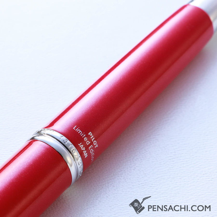 Buy PILOT Limited Edition Vanishing Point Capless - Red Coral 18k Gold nib fountain pen directly from Japan. Nib Size: F (Fine). Best price fountain pen. Origin Japan