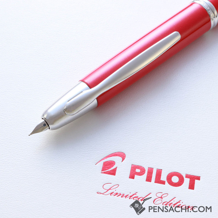 Buy PILOT Limited Edition Vanishing Point Capless - Red Coral 18k Gold nib fountain pen directly from Japan. Nib Size: F (Fine). Best price fountain pen. Origin Japan