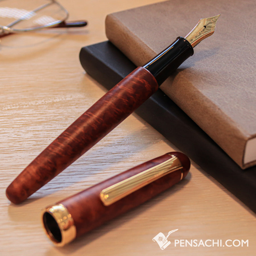 PLATINUM #3776 Century Briar Fountain Pen - Light Brown - PenSachi Japanese Limited Fountain Pen