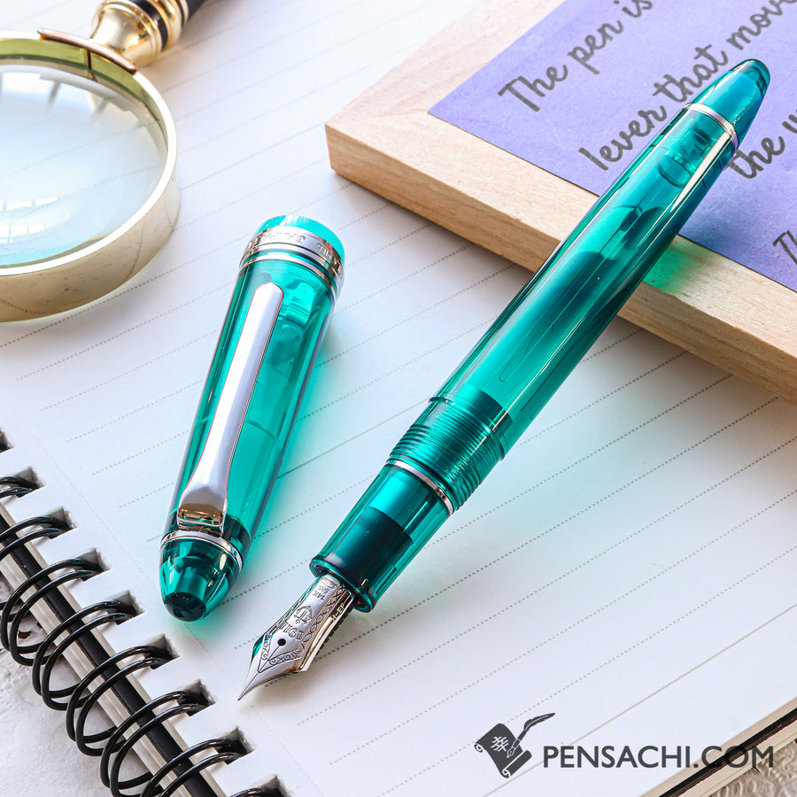 SAILOR Limited Edition 1911 Standard (Mid size) Demonstrator Fountain Pen - Teal Green - PenSachi Japanese Limited Fountain Pen