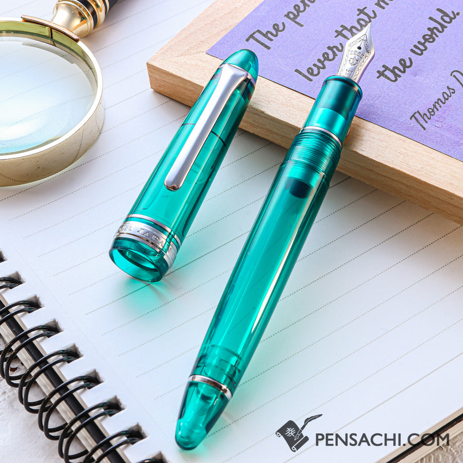 SAILOR Limited Edition 1911 Standard (Mid size) Demonstrator Fountain Pen - Teal Green - PenSachi Japanese Limited Fountain Pen