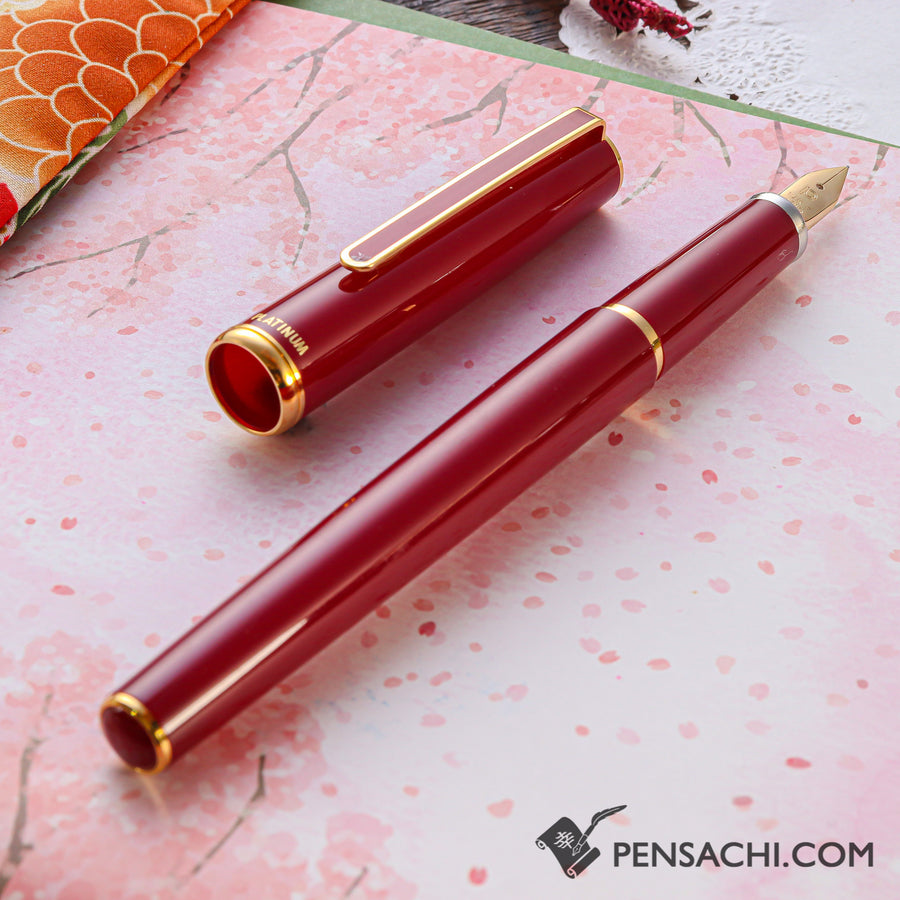 PLATINUM Standard Fountain Pen - Red - PenSachi Japanese Limited Fountain Pen