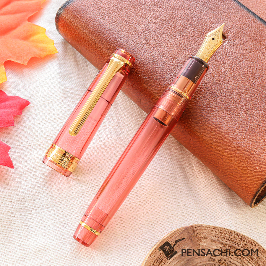 SAILOR Limited Edition Pro Gear Slim (Sapporo) Demonstrator Fountain Pen - Sunrise Orange - PenSachi Japanese Limited Fountain Pen
