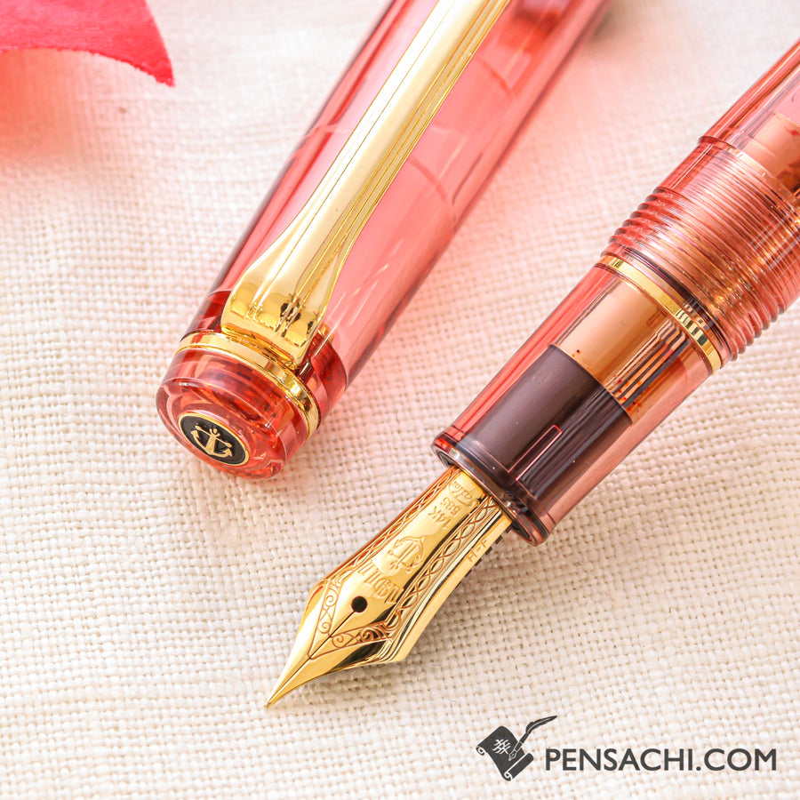 SAILOR Limited Edition Pro Gear Slim (Sapporo) Demonstrator Fountain Pen - Sunrise Orange - PenSachi Japanese Limited Fountain Pen